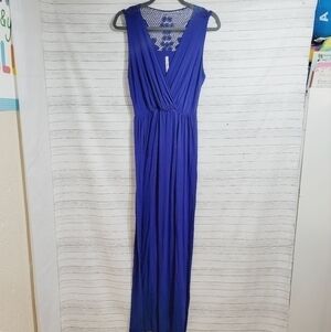 GILLI ROYAL BLUE MAXI, W CROCHET BACK DETAIL SZ MEDIUM